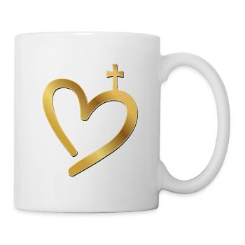 Verehrungskreuz Herz - Tasse - Weiß - Rechts