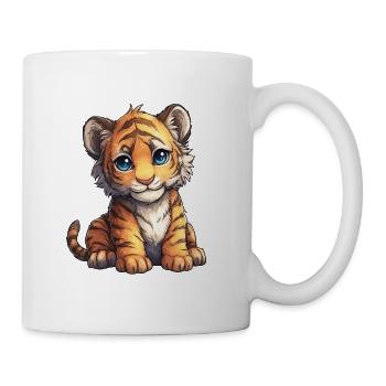 Kuschel Tiger Junges - Tasse - Weiß - Rechts