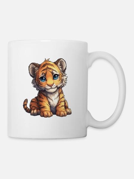 Kuschel Tiger Junges - Tasse - Weiß