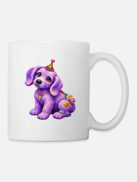 Fliederkleiner Welpe - Tasse - Weiß