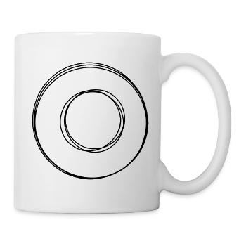 Gradzeichen handgezeichnet - Tasse - Weiß - Rechts