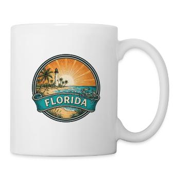Florida Sunshine Coast Vintage-Reisegeschenk - Tasse - Weiß - Rechts