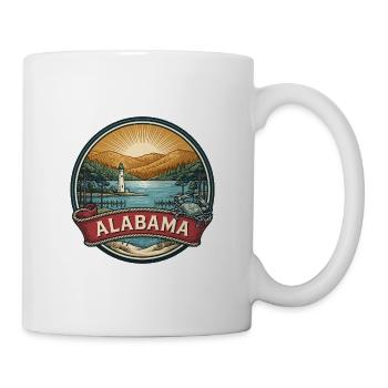 Alabama Vintage Reiseabzeichen Souvenir-Geschenk - Tasse - Weiß - Rechts