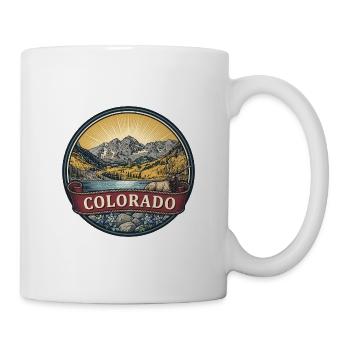 Colorado Rocky Mountains Retro-Reisegeschenk - Tasse - Weiß - Rechts