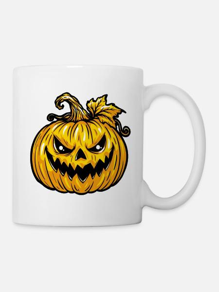 Kurbis Halloween Grusel - Tasse - Weiß