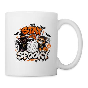 Stay Spooky Halloween Cats & Ghost Streetwear #cat - Tasse - Weiß - Rechts