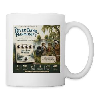 The River Bank Harmonist – ein literarisches Gitarrenpedal - Tasse - Weiß - Rechts