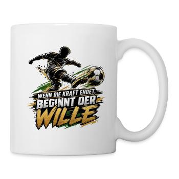 Fußball Motivation - Tasse - Weiß - Rechts