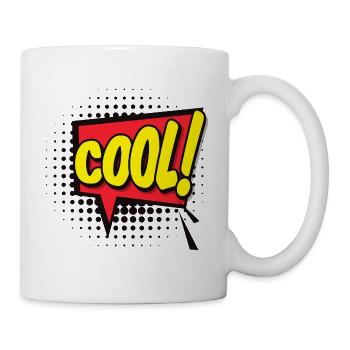 Fetter Comic Burst COOLER Ausruf - Tasse - Weiß - Rechts