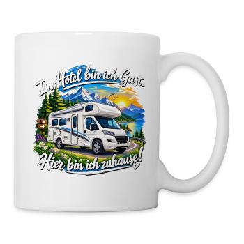 Wohnmobil , Camping Kult , Reisemobil Hotel - Tasse - Weiß - Rechts