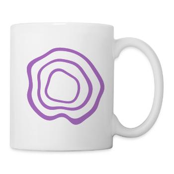 Lila Ringenkreise Muster - Tasse - Weiß - Rechts