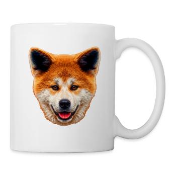 akita inu-Gesicht Illustration - Tasse - Weiß - Rechts