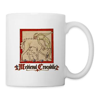 Mittelalterliches Krokodil (ca. 1250) - Tasse - Weiß - Rechts
