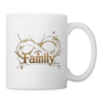 Goldenes Infinity-Familienemblem - Tasse - Weiß - Rechts