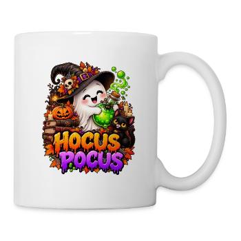 Halloween Hexenfreude: Trank & Kürbis - Tasse - Weiß - Rechts