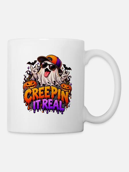 Creep It Real Halloween Ghost - Tasse - Weiß