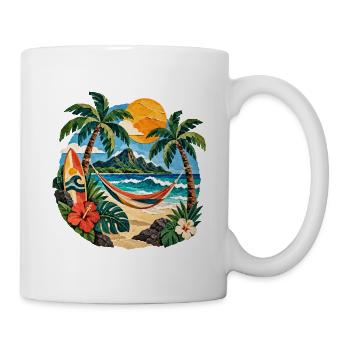 Inseltraum Strandhimmel Hängematte - Tasse - Weiß - Rechts
