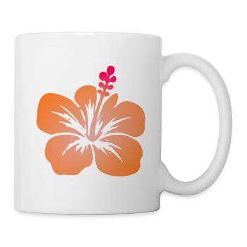 Tropische Blumen - Tasse - Weiß - Rechts