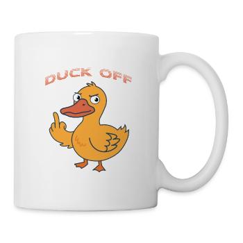 Duck Off Cartoon Duck - Tasse - Weiß - Rechts