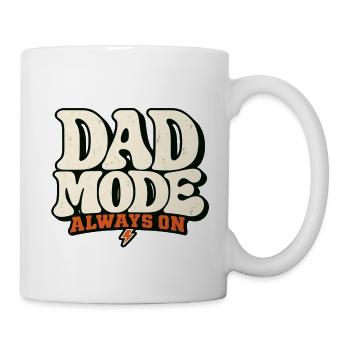 Dad Mode Always On – Retro Papa Design für Väter - Tasse - Weiß - Rechts
