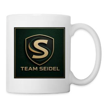 Team Seidel Logo Namenschild Familienname Firmen - Tasse - Weiß - Rechts