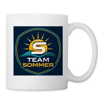 Sonnenlogo Team Sommer Familienname Teamname  - Tasse - Weiß - Rechts