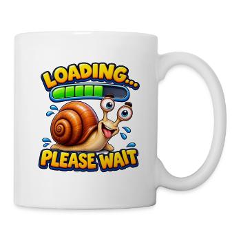 Lustige Ladeschnecke - Tasse - Weiß - Rechts