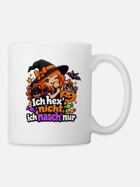 Ich hex’ nicht, ich nasch’ nur - Tasse - Weiß