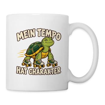 Mein Tempo hat Charakter - Tasse - Weiß - Rechts