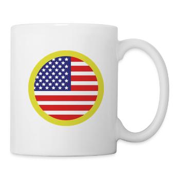 Flagge der Vereinigten Staaten - Tasse - Weiß - Rechts