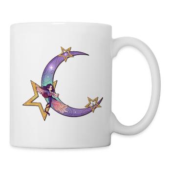 Mondtraum mit Sternenfee - Tasse - Weiß - Rechts