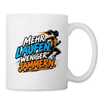Joggen - Mehr Laufen - Joggerinnen - Tasse - Weiß - Rechts