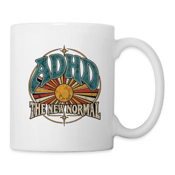 ADHD – The New Normal | Vintage-Sonne - Tasse - Weiß - Rechts