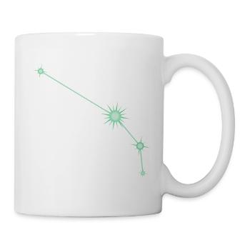 Widderstern, Sternbild, Tierkreiszeichen Grün - Tasse - Weiß - Rechts
