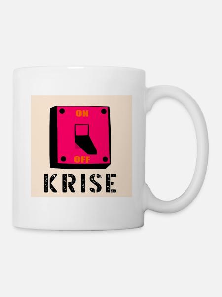 Krisen Schalter - Tasse - Weiß
