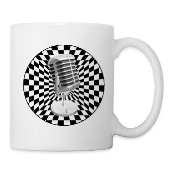 Vintage-Mikrofon - Tasse - Weiß - Rechts