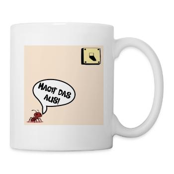 Schalter Ameise - Tasse - Weiß - Rechts