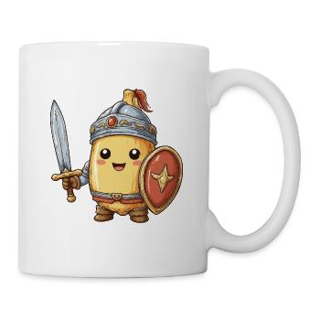 Kleiner Bananen Ritterheld  - Tasse - Weiß - Rechts