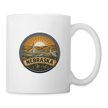 Nebraska Chimney Rock Prairie Reisegeschenk - Tasse - Weiß - Rechts