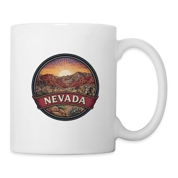 Nevada Red Rock Desert Vintage Reisegeschenk - Tasse - Weiß - Rechts