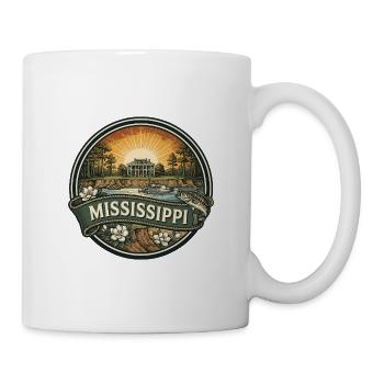 Mississippi River Dampfschiff-Reisesouvenir - Tasse - Weiß - Rechts