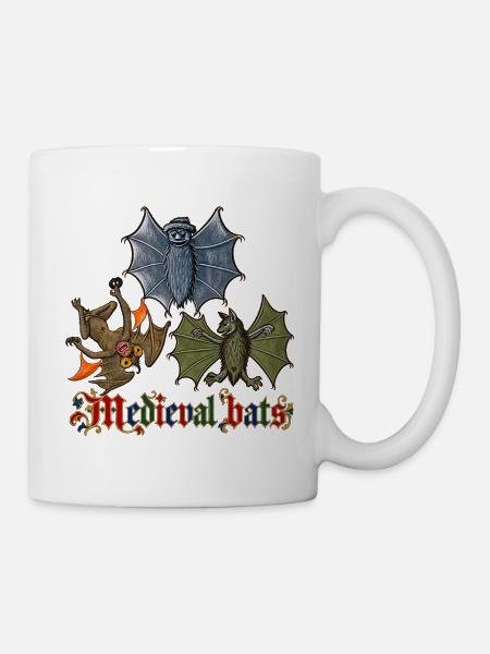 Mittelalterliche Fledermäuse - Tasse - Weiß