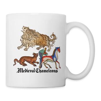 Mittelalterliche Chamäleons - Tasse - Weiß - Rechts