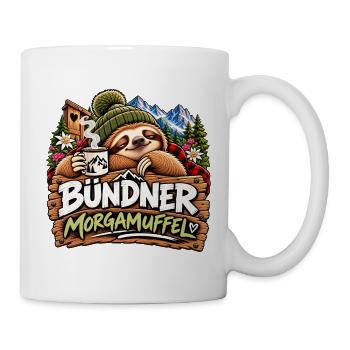 Bündner Morgamuffel Sloth - Tasse - Weiß - Rechts