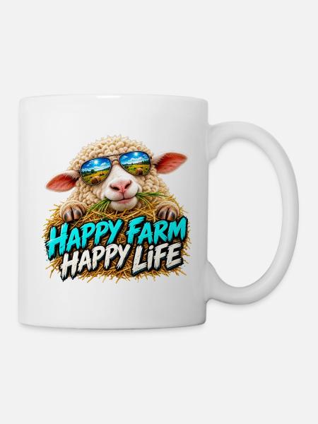 Happy Farm Happy Life: Bauernlaune - Tasse - Weiß