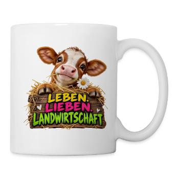Leben Lieben Landwirtschaft - Tasse - Weiß - Rechts