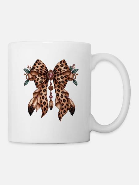 Leopard Bow Jewel Dream - Tasse - Weiß