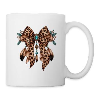 Leopardenschleife Juwel-Design - Tasse - Weiß - Rechts
