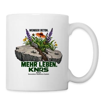 Beton trifft Natur: Blühende Risse - Tasse - Weiß - Rechts