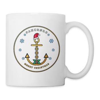 Weihnachtsanker mit Santa-Hut - Tasse - Weiß - Rechts
